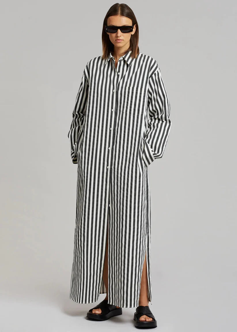 Women's Rayon Blend Long-Sleeve Cala Shirt Dress